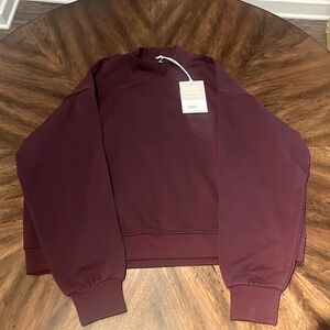 NWT Everlane Mockneck Sweatshirt- Plum